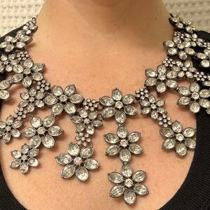 Statement rhinestone necklace